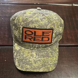 OLE RED- Nashville Patch Baseball Cap in Moss Camo